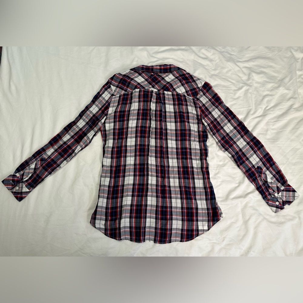 Rails Carmen Plaid Button Down Shirt - Long Sleeve, Soft Rayon, Size Small - Picture 10 of 12